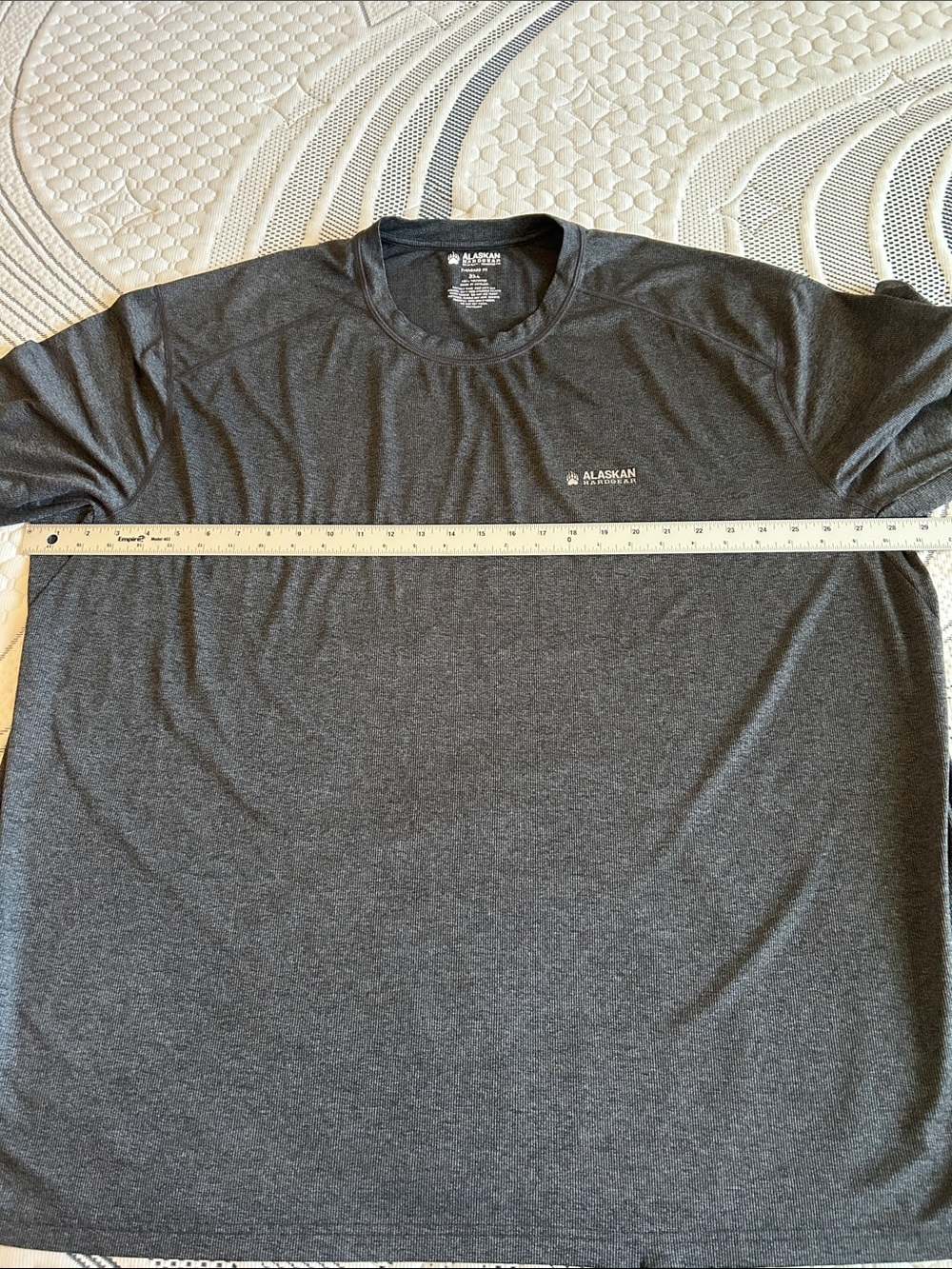 Men's AKHG Gray Moisture-Wicking Crew T-Shirt 3XL - Picture 6 of 6